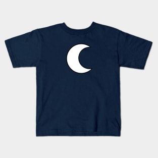 Classic Moon - White Kids T-Shirt